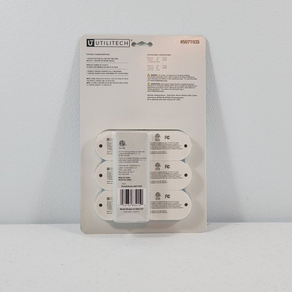 Utilitech 15-Amp Tamper Resistant Decorator Outlet, White 3-Pack - Picture 2 of 2